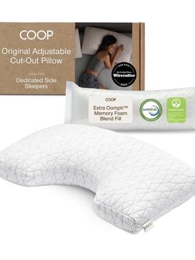 Coop Sleep Goods The Original Cut-Out Pillow Queen Size Memory Foam Adjustable